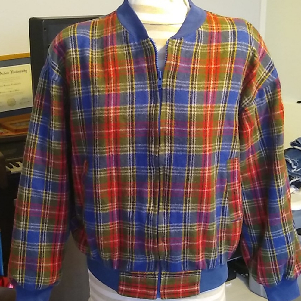 Vintage wool plaid jacket